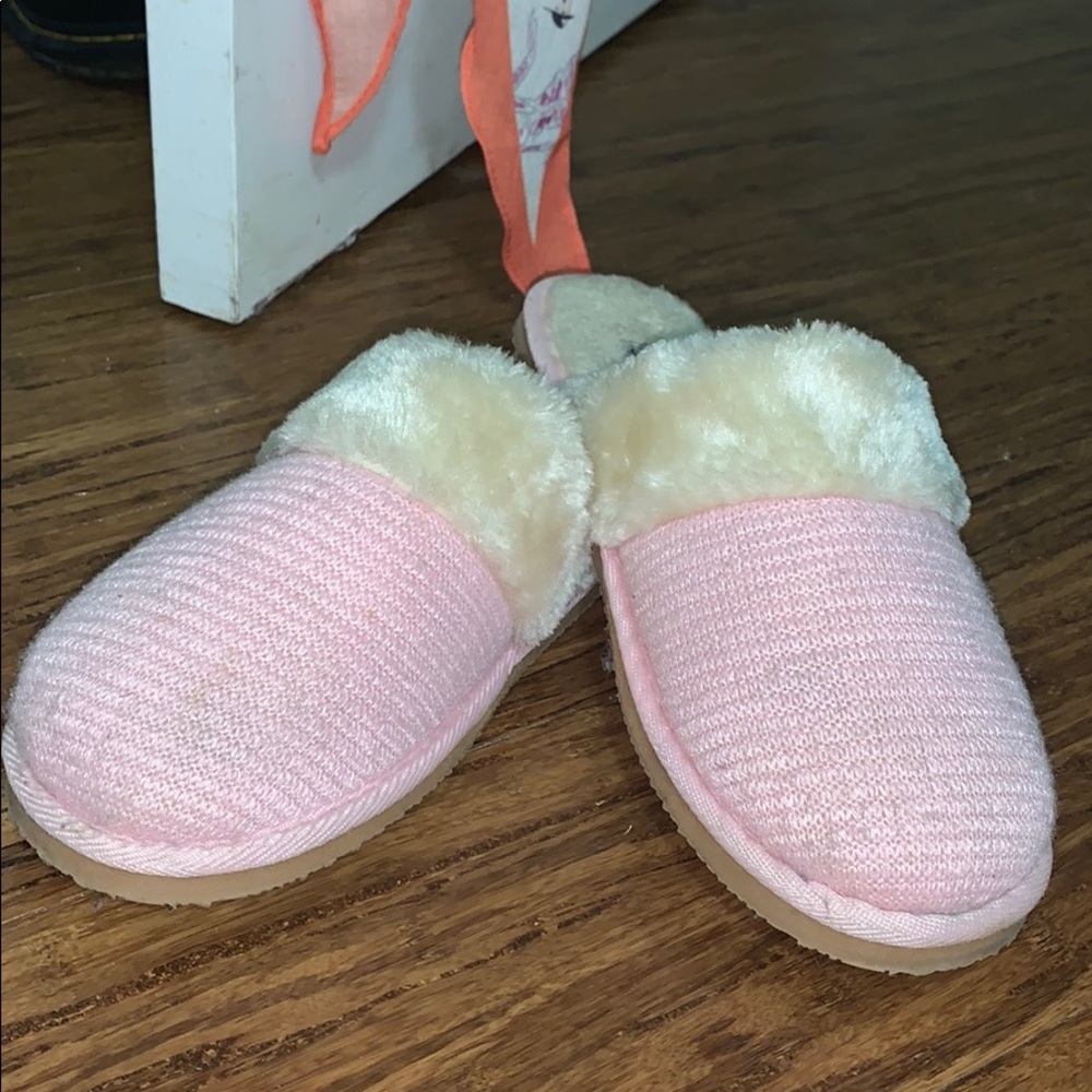 Pink slip on slippers from Target